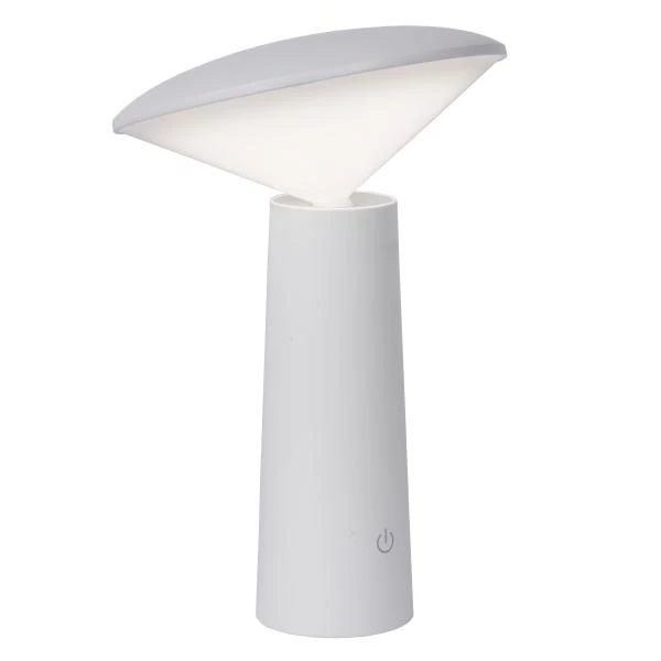 Lucide JIVE - Rechargeable Table lamp Indoor/Outdoor - Battery pack/batteries - Ø 13,7 cm - LED Dim. - 1x3W 2800K/6500K - IP44 - 3 StepDim - White - detail 2